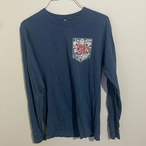 Delta- Blue blessed girl long sleeve shirt- Size S